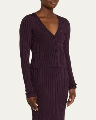 Adam Lippes Greer Cropped Knit Cardigan | Thumbnail 4 Adam Lippes Greer Cropped Knit Cardigan | Thumbnail 4