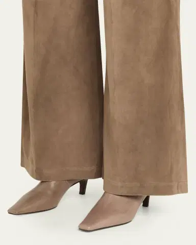 Brunello Cucinelli Leather Monili Kitten-Heel Ankle Booties | Thumbnail 2 Brunello Cucinelli Leather Monili Kitten-Heel Ankle Booties | Thumbnail 2