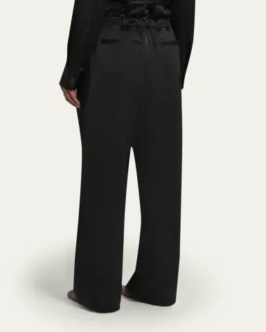 Proenza Schouler White Label Magnus Wide-Leg Crinkled Crepe Pants | Thumbnail 3 Proenza Schouler White Label Magnus Wide-Leg Crinkled Crepe Pants | Thumbnail 3
