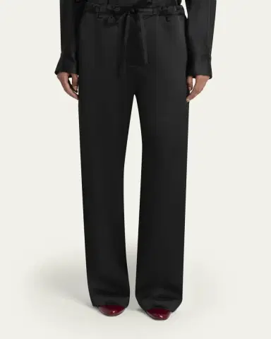 Proenza Schouler White Label Magnus Wide-Leg Crinkled Crepe Pants | Thumbnail 4 Proenza Schouler White Label Magnus Wide-Leg Crinkled Crepe Pants | Thumbnail 4
