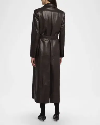 The Row Raisa Belted Leather Coat | Thumbnail 7 The Row Raisa Belted Leather Coat | Thumbnail 7