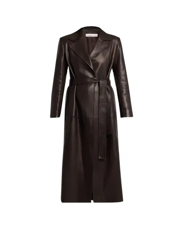 THE ROW Raisa Belted Leather Coat