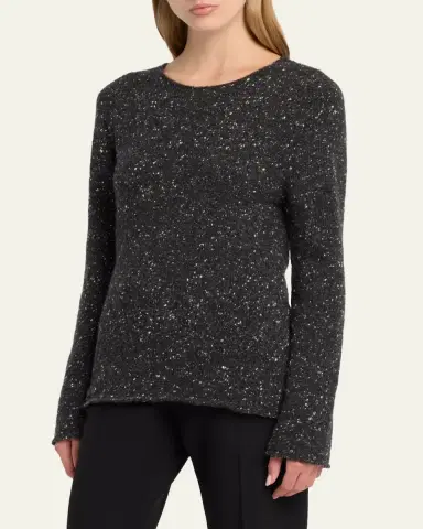 The Row Maira Speckled Cashmere Sweater | Thumbnail 4 The Row Maira Speckled Cashmere Sweater | Thumbnail 4