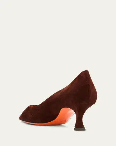 Santoni 55mm Sabine Suede Buckle Pumps | Thumbnail 9 Santoni 55mm Sabine Suede Buckle Pumps | Thumbnail 9