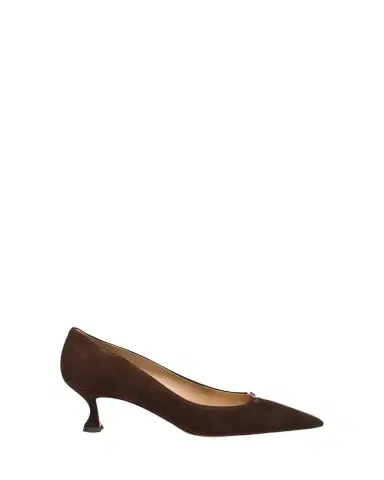 Santoni 55mm Sabine Suede Buckle Pumps | Thumbnail 1 Santoni 55mm Sabine Suede Buckle Pumps | Thumbnail 1