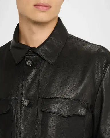 Giorgio Armani Men's Nappa Leather Safari Jacket | Thumbnail 5 Giorgio Armani Men's Nappa Leather Safari Jacket | Thumbnail 5