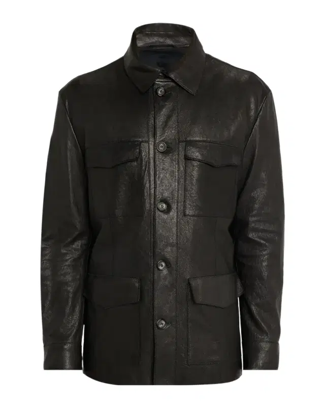 Giorgio Armani Men 's Nappa Leather Safari Jacket