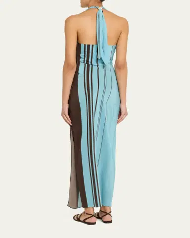 SIR. Rioja Halter Scarf Maxi Dress | Thumbnail 3 SIR. Rioja Halter Scarf Maxi Dress | Thumbnail 3
