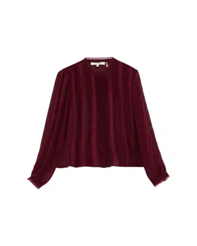 LoveShackFancy Alvynne Sheer Lace Blouse | Thumbnail 1