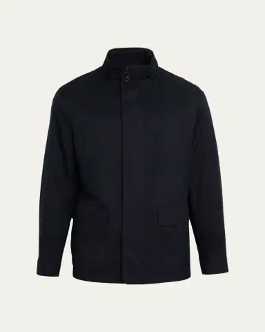 Zegna Men's Technical Full-Zip Car Coat | Thumbnail 5 Zegna Men's Technical Full-Zip Car Coat | Thumbnail 5