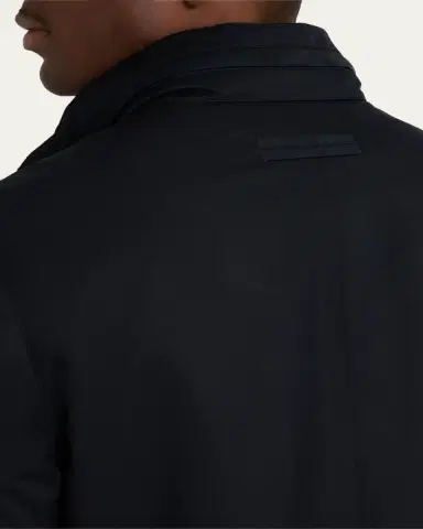 Zegna Men's Technical Full-Zip Car Coat | Thumbnail 9 Zegna Men's Technical Full-Zip Car Coat | Thumbnail 9