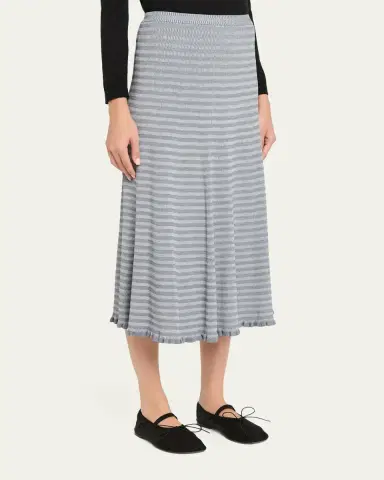 Proenza Schouler White Label Stina Geometric Knit Midi Skirt | Thumbnail 4