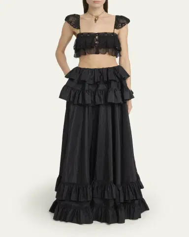 Chloé Ruffled Silk Maxi Skirt | Thumbnail 2 Chloé Ruffled Silk Maxi Skirt | Thumbnail 2