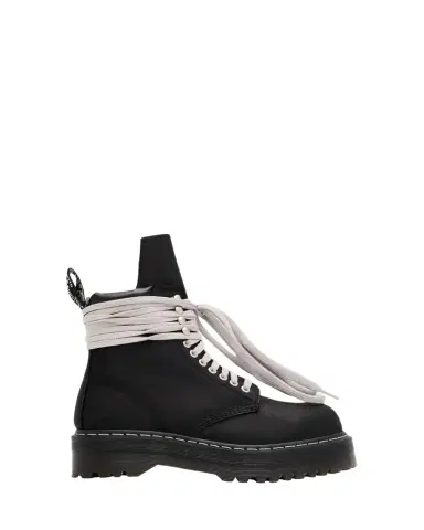 Rick Owens x Dr. Martens Quad Sole Steel Toe Leather Ankle Boots | Thumbnail 1 Rick Owens x Dr. Martens Quad Sole Steel Toe Leather Ankle Boots | Thumbnail 1