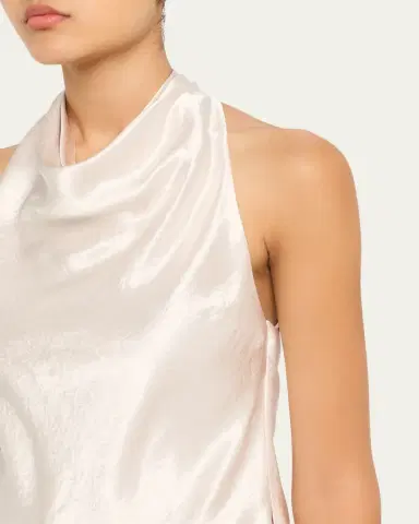 Jason Wu Collection Crystal-Embellished Washed Twill Cowl Halter Top | Thumbnail 5 Jason Wu Collection Crystal-Embellished Washed Twill Cowl Halter Top | Thumbnail 5