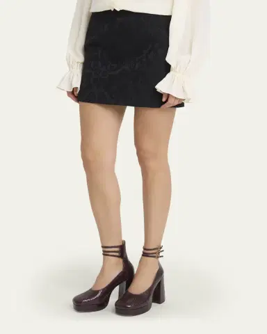 Chloé Ornamental Jacquard Mini Skirt | Thumbnail 4 Chloé Ornamental Jacquard Mini Skirt | Thumbnail 4