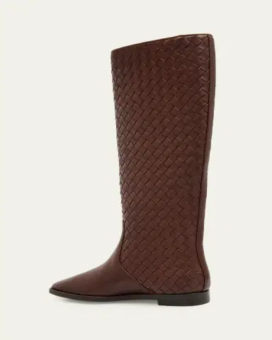 Loeffler Randall Tilly Flat Woven Leather Knee-High Riding Boots | Thumbnail 2 Loeffler Randall Tilly Flat Woven Leather Knee-High Riding Boots | Thumbnail 2