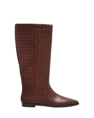 Loeffler Randall Tilly Flat Woven Leather Knee-High Riding Boots | Thumbnail 1 Loeffler Randall Tilly Flat Woven Leather Knee-High Riding Boots | Thumbnail 1