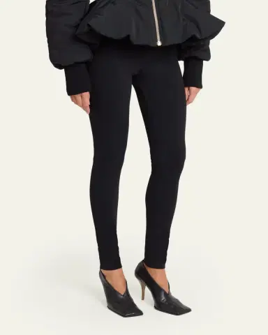 Alaïa High-Rise Rib Yoke Leggings | Thumbnail 4