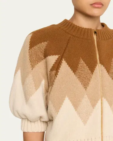 RÙADH The Innes Fair Isle Puff-Sleeve Zip Cardigan | Thumbnail 5