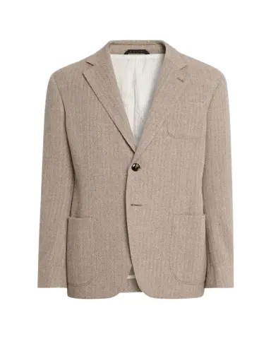 Giorgio Armani Men's Herringbone Cashmere and Wool Sport Coat | Thumbnail 1 Giorgio Armani Men's Herringbone Cashmere and Wool Sport Coat | Thumbnail 1