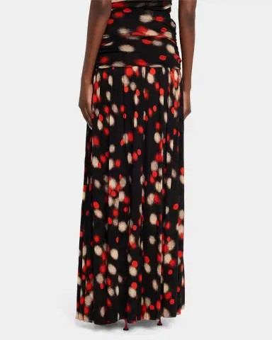 Diane von Furstenberg Nathalie Draped Dot-Print Mesh Maxi Skirt | Thumbnail 7 Diane von Furstenberg Nathalie Draped Dot-Print Mesh Maxi Skirt | Thumbnail 7