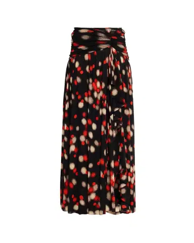 Diane von Furstenberg Nathalie Draped Dot-Print Mesh Maxi Skirt | Thumbnail 1 Diane von Furstenberg Nathalie Draped Dot-Print Mesh Maxi Skirt | Thumbnail 1