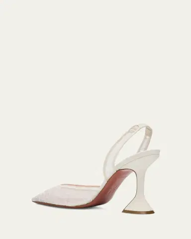Amina Muaddi Holli Lace Slingback Pumps | Thumbnail 2