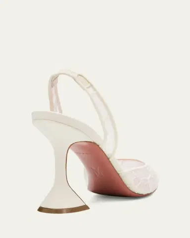 Amina Muaddi Holli Lace Slingback Pumps | Thumbnail 6