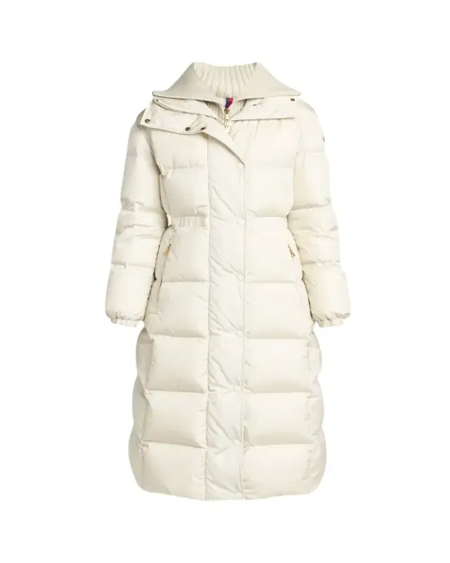 Chamer Long Hooded Down Coat with Detachable Dickey