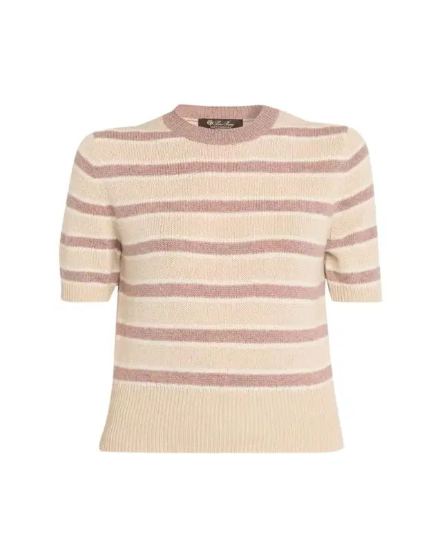 Fobello Cashmere Striped Crewneck Sweater