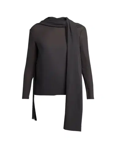 THE ROW Alenora Scarf-Neck Silk Long-Sleeve Top | Thumbnail 1