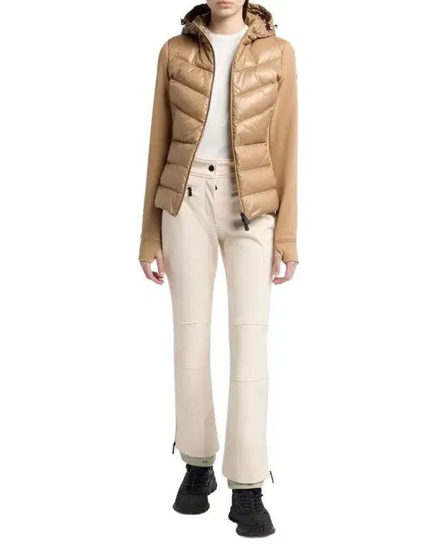Padded Down Zip-Up Hoodie Cardigan