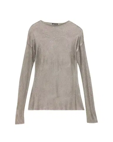 Giorgio Armani Laminated Mesh Long-Sleeve Top | Thumbnail 1