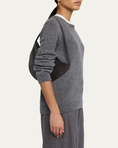 The Row Izzy Small Crescent Shoulder Bag in Leather | Thumbnail 2 The Row Izzy Small Crescent Shoulder Bag in Leather | Thumbnail 2