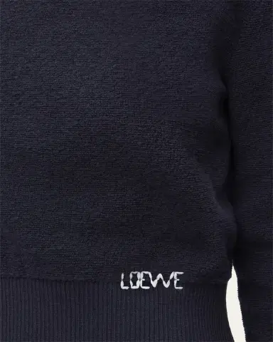 Loewe Logo Embroidered Wool Crewneck Sweater | Thumbnail 3 Loewe Logo Embroidered Wool Crewneck Sweater | Thumbnail 3