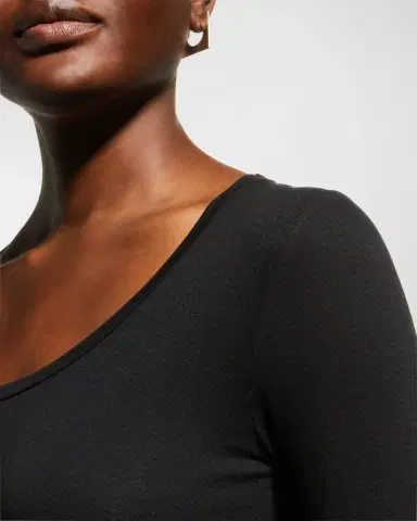 Majestic Filatures Soft Touch 3/4-Sleeve Scoop-Neck Tee | Thumbnail 9