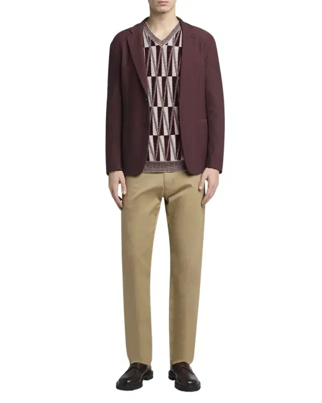 Men's Rice Stitch Two-Button Sport Coat
