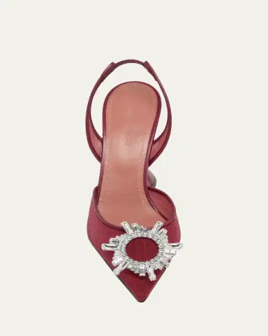 Amina Muaddi 95mm Begum Mesh Crystal Slingback Pumps | Thumbnail 5 Amina Muaddi 95mm Begum Mesh Crystal Slingback Pumps | Thumbnail 5