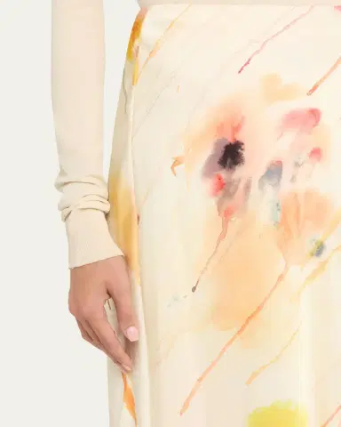 Jason Wu Collection Washed Satin Floral-Print Midi Skirt | Thumbnail 5 Jason Wu Collection Washed Satin Floral-Print Midi Skirt | Thumbnail 5