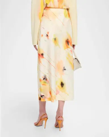 Jason Wu Collection Washed Satin Floral-Print Midi Skirt | Thumbnail 7 Jason Wu Collection Washed Satin Floral-Print Midi Skirt | Thumbnail 7