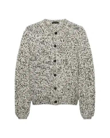Prada Men's Melange Wool Knit Cardigan | Thumbnail 1 Prada Men's Melange Wool Knit Cardigan | Thumbnail 1