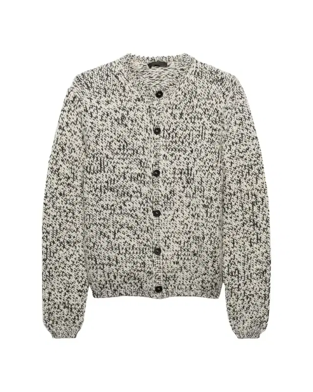 Prada Men's Melange Wool Knit Cardigan