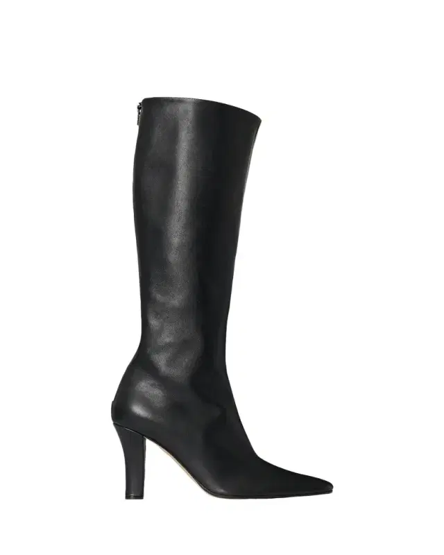 90mm Mona Leather Knee-High Boots