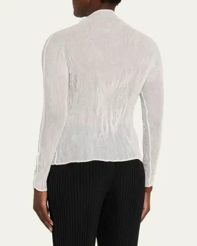 Issey Miyake Chiffon Twist Long-Sleeve Top | Thumbnail 3 Issey Miyake Chiffon Twist Long-Sleeve Top | Thumbnail 3