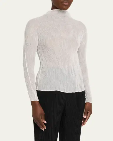 Issey Miyake Chiffon Twist Long-Sleeve Top | Thumbnail 4 Issey Miyake Chiffon Twist Long-Sleeve Top | Thumbnail 4