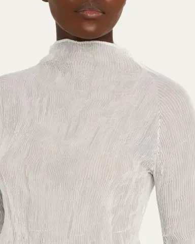 Issey Miyake Chiffon Twist Long-Sleeve Top | Thumbnail 5 Issey Miyake Chiffon Twist Long-Sleeve Top | Thumbnail 5