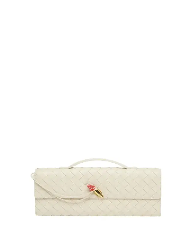 Bottega Veneta Andiamo Leather Clutch Bag