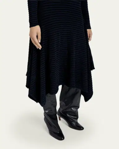 Proenza Schouler Didi Matte Viscose Velvet Stripe Dress | Thumbnail 5 Proenza Schouler Didi Matte Viscose Velvet Stripe Dress | Thumbnail 5