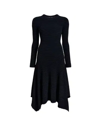 Proenza Schouler Didi Matte Viscose Velvet Stripe Dress | Thumbnail 1 Proenza Schouler Didi Matte Viscose Velvet Stripe Dress | Thumbnail 1